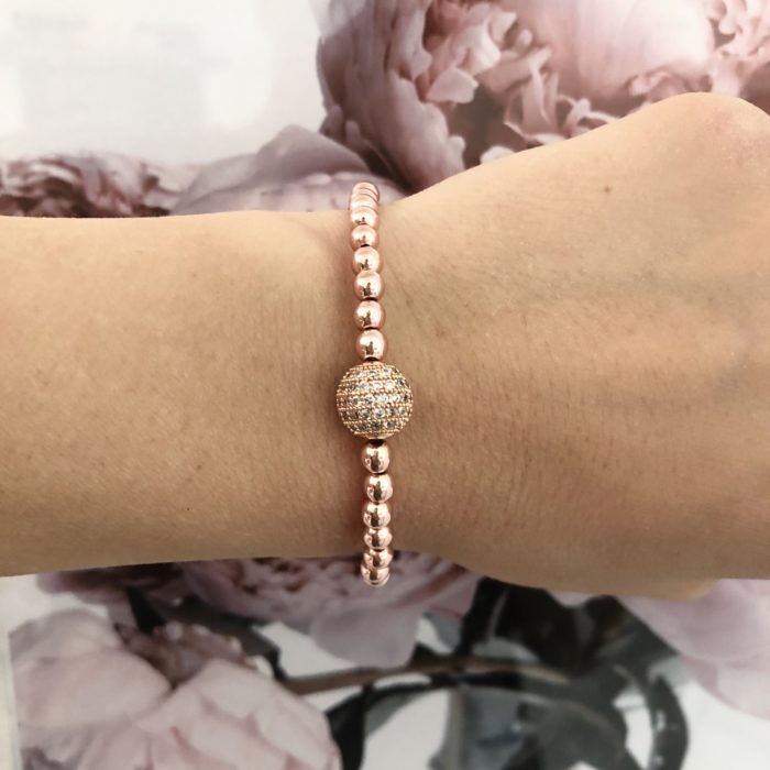 ROSEGOLD CIRKÓNIA KÖVES KARKÖTŐ